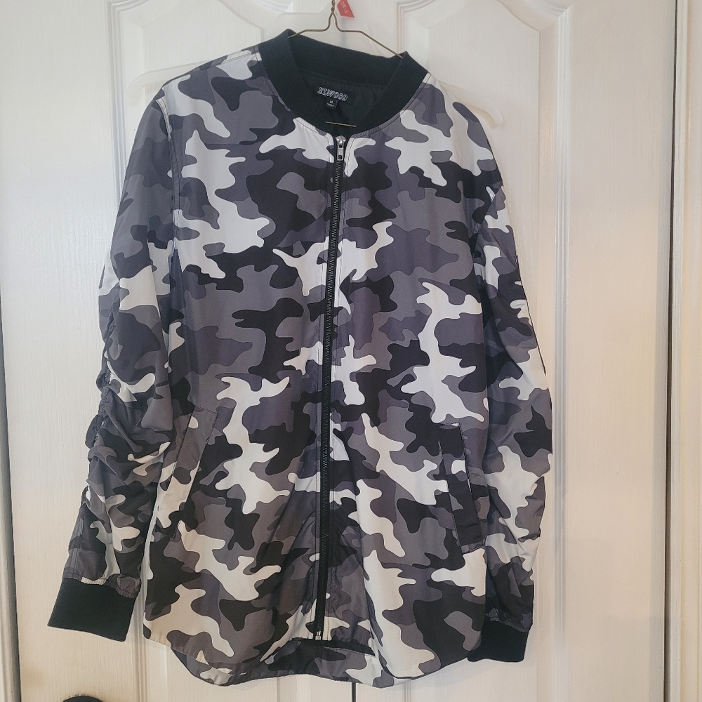 Black and White Elwood Camo  Jacket
